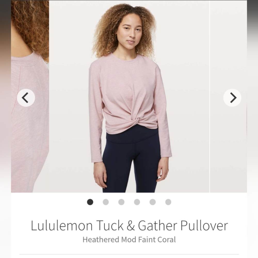 Lululemon Pink Sz 4 Tuck & Gather Pullover/Sweatshirt 🩷